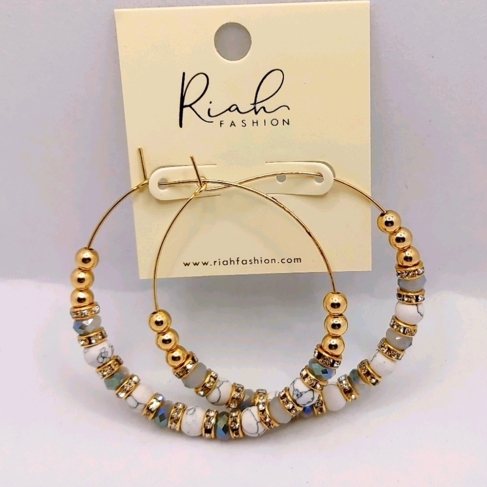 Marble Hoop Earrings